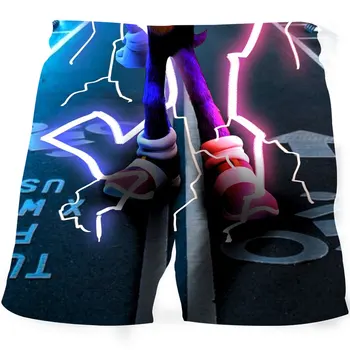 Pantaloni pentru fete pantaloni Scurți de Vară sonic desen Animat scurt, pantaloni Casual, Pantaloni de Plaja Confortabil pantaloni Scurți Largi 3D Imprimate Haine pentru Copii