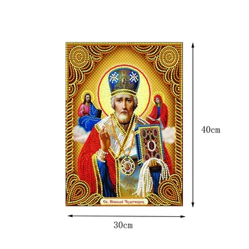 Religia Pictograma de Lider Diamant Mozaic religios Adevărat bărbați diamant broderie cu strasuri 30*40CM 5D DIY Diamant Picturi