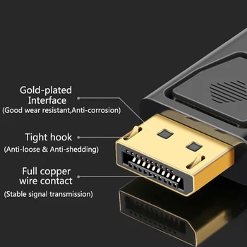 4K DP La HDMI compatibil-Adaptor pentru PC, Laptop, Proiector 1080P DP sex Masculin La HDMI Compatibil Feminin Cablu Convertor TV Pentru PC