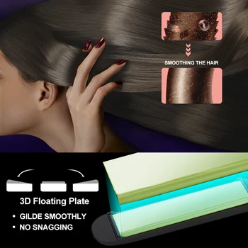 ENZO de Indreptat Parul Profesionist LCD Display Digital ondulator de Par îngrijire a Părului, fier de călcat placa Ceramica de fier Plat Pentru Femei Bigudiu
