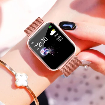 Moda din Oțel Inoxidabil Ceas Inteligent Femei Bărbați Electronice de Sport Încheietura Ceas Pentru Android IOS Piața Smartwatch Ceas Inteligent Ore