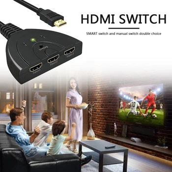 TV Box monitor Proiector 3 in 1 compatibil HDMI Switch Duplicator pentru DVD HDTV 1080P HD Video Splitter Audio HUB