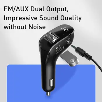 Auto FM Transmitter Bluetooth 5.0 AUX Handsfree Wireless Kit Auto Dual USB Masina Încărcător Auto Radio FM Modulator MP3 Player