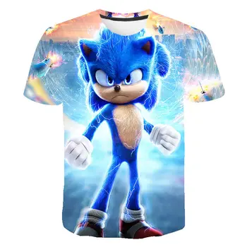Vara nou Joc Sonic 3D Printed T camasa Barbati Femei Copii Moda Streetwear Băiat Cool Fata de Copii Maneci Scurte Topuri Tee