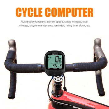 Rezistent la apa de Calculator pentru Biciclete cu Fir de Ciclism LCD Kilometraj Digital Cronometru Cronometru Vitezometru Ceas LED Digital Rata Accesoriu