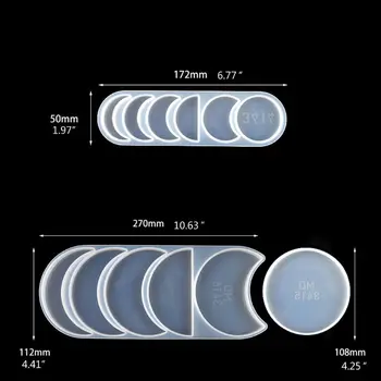 2021 noi bijuterii DIY instrumente de mucegai silicon eclipsa de rășină mucegai astronomie crescent moon phase silicon UV rășină mucegai
