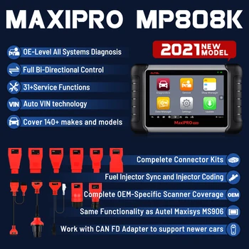 Maxiscan MP808K Obd2 Scarnner Instrument de Diagnosticare Scaner Automotivo Auto Diagnosticare Auto Codificare Cheie OE-Nivel Aluat Decât x 431 pro