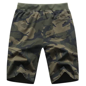 Barbati Camuflaj pantaloni Scurți de Vară 2021 Casual, Armata Verde, Pantaloni scurți Militare Bermude de sex Masculin Cordon Elastic Talie Pantaloni Scurți