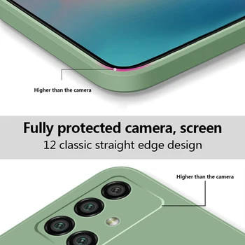 Original Pătrat Lichid de Silicon Drăguț Caz pentru Samsung Galaxy A10S A20 A20S A30 A30S A50 A50S Camera de Protecție Capacul din Spate Funda