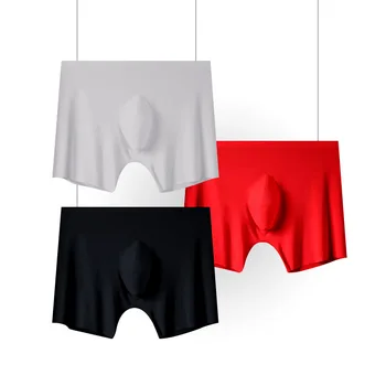 Barbati Sexy fără Sudură Lenjerie de corp Pantaloni de Moda de sex Masculin Ultra-subțire Transparent Boxershorts Mid-rise Plasă de Acasă Chiloți boxeri