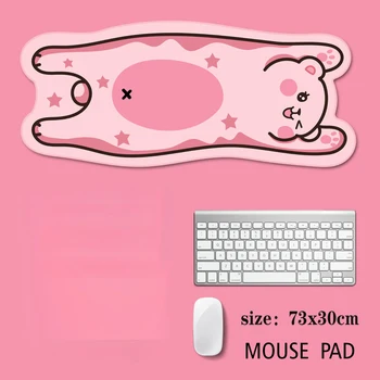 2021 Drăguț Mouse Pad Gamer Comtuper Mare Kawaii Urs Pisica Roz Mat Laptop De Gamer Tastatura MacBook Mat Impermeabil Covor Fata Cadou