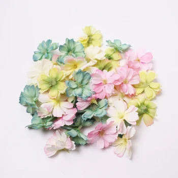 Fierbinte 20/40 buc 4.5 cm daisy floare capul mini matase flori artificiale decor acasă decor de nunta DIY cununa frizură