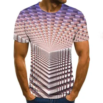 3D Tee Cămașă de Vară pentru Bărbați Tricou 3d Imprimate Tricouri Maneca Scurta Vertij Hipnotic Compresie Tricou Barbati /Femei Partid T -Shirt