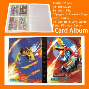 4 Buzunar Blaziken Pokemon Album 240 De Carte Carte De Livre Pokemon Joc De Card De Colector Harta Titularul Liant Dosar Încărcat Lista De Jucărie
