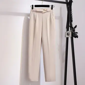 Moda Set De Două Piese Femeile 2021 Primavara-Vara Set Elegant De Birou De Lucru 2 Bucată De Costume Bluza Cu Maneci Lungi Tricou + Pantaloni Lungi