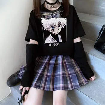 Janpanese Anime Hunter x Hunter Killua t shirt pentru Femei e Fata Kawaii Drăguț Harajuku y2k topuri supradimensionate femme KPOP