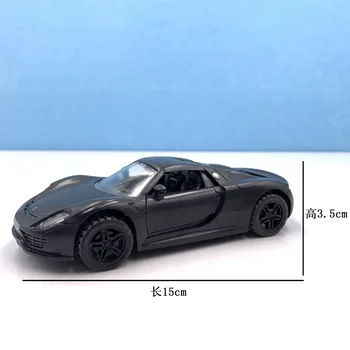 Doki 1:32 Porsche 911 Carrera 4S (992) Mașină Sport Neagră Simulare Plastic Model de Masina Meserii Decor de Colectare de Jucării Instrument Cadou