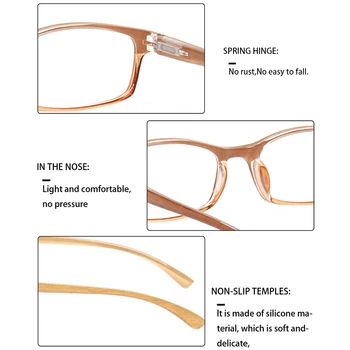 Simplu și atmosferice ochelari cu rama din plastic, lumină confortabilă arc balama ochelari, dioptrii +0,+50...+600