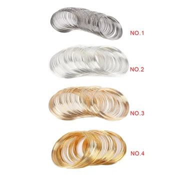 100 Cercuri de Sârmă Bijuterii brățară Brățară Face ștrasuri din Mărgele de Sârmă Folie DIY Luare de Bijuterii Colier de Memorie Cablu