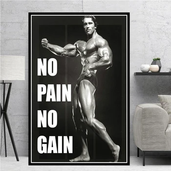 Vintage Art Poster Canvas Print Arnold Schwarzenegger Tablou Modern Decor Acasă Culturism De Fitness, Sală De Arta De Perete Imagini