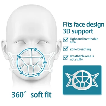 Silicon 3d Respirabil Măști Filtre Titularul Silicon Masca Interioara Suport Pad Ajuta Perna Suport Asista Sta Acasă Consumabile