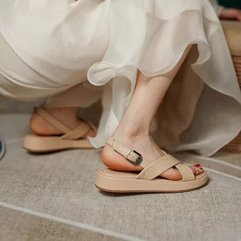 FEDONAS Platforma din Piele Femei Pantofi Plat Catarama Vara Fierbinte de Vânzare Pantofi de Femeie 2021 Moda Birou de Lucru, Doamnă Femei Pantofi