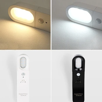 USB Reîncărcabilă LED-uri Senzor de Lumina 120 de Grade de Rotație în Mișcare de Recunoaștere a CONDUS Lampă Rece/Cald de Iluminat cu Senzor de Mișcare Lumina de Noapte