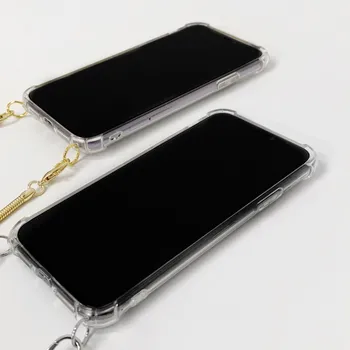 De lux Crossbody curea caz telefon moale pentru iPhone 12 Pro Max MiNi 11 Pro Max XR X XS Max 7 8 plus SE 2020 acoperi colier acoperi