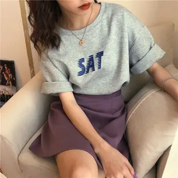 Colegiul stil de rochie costum de sex feminin coreeană student T-Shirt de Top de sex Feminin, Fusta cu Talie Inalta fusta scurta două piese de moda