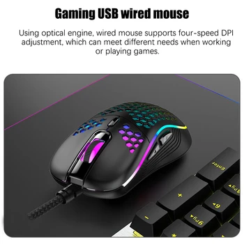 2021 Gol Design-ul cu Fir Ușor Optic Gaming Mouce 4800 DPI Reglabil 6 Taste Mouse-ul de Calculator Accesorii