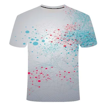 2021 Moda Casual cu Maneci Scurte, de Trei-Dimensional Vortex Bărbați T-Shirt Imprimat 3D Vară O-Gât de zi cu Zi Casual Amuzant T-Shirt