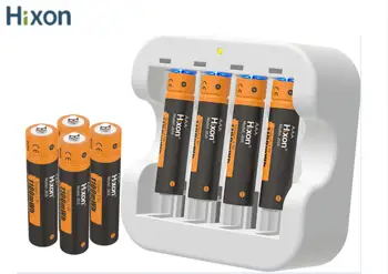Hixon--4buc 1100mWh 1.5 V AAA Li-Ion Baterie Reîncărcabilă 4 Slot Incarcator, Mouse-ul, Electric Jucărie,1200 De Cicluri,de Ieșire de 1.5 V