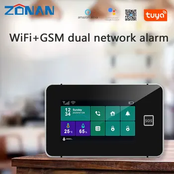 Sistem de alarma de Securitate Tuya WiFi Gsm SOS Wireless 433MHz Casa Inteligentă Anti-furt de Alarmă de Temperatură și Umiditate a Afișa App de Control