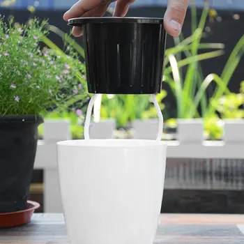 Automat De Auto-Udare Plante Cu Flori Pot Pune În Podea De Irigare Pentru Gradina De Interior Decor Acasă Grădinărit Ghivece De Flori 3 Dimensiuni