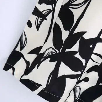 XNWMNZ 2021Summer de Moda Elegant Supradimensionate Imprimate Rochie Midi Femei Vintage cu Maneci Lungi Buton-up Rochii de sex Feminin Vestidos Mujer