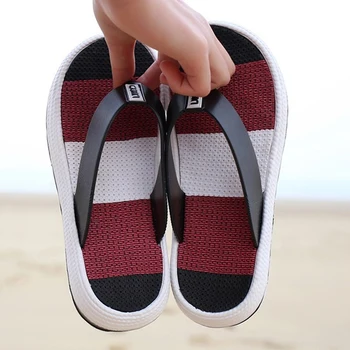 2021 Vara Papuci Femei Casual Masaj Durabil Flip Flops, Sandale De Plajă Feminin Pană Pantofi Cu Dungi Doamna Papuci De Cameră