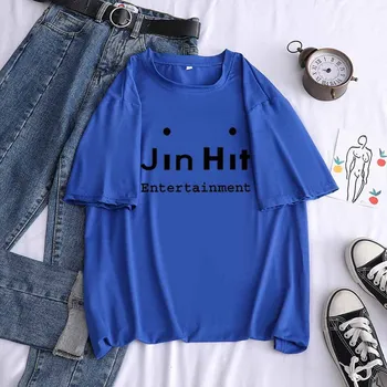 2021 Vara Noi de Imprimare Jin Lovit de Divertisment Băieți Fete T-shirt echipajul Gât Maneci Scurte Sălbatice Harajuku Moda Casual Cuplu Maxim