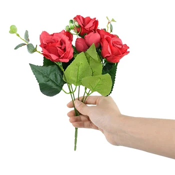 Artificiale a Crescut 30cm Artificiale de Trandafir Buchet de Flori de Nunta Buchet Mireasa, Flori de Nunta pentru Nunta Petrecere Acasă Consumabile
