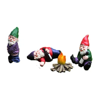 Mini Beat Pitic Pitic Kit Statuie Drăguț Gnome Figurin Rășină Zână Grădină În Miniatură Figura În Aer Liber De Sculptură De Grădină Micro Grădină