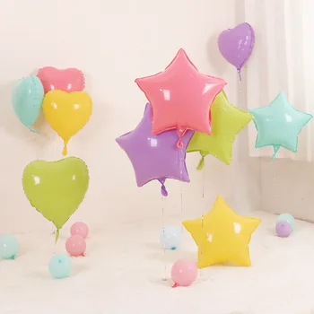 5Pcs/multe Bomboane Colorate Baloane Folie in Forma de Inima pentru Decor Nunta Petrecere Copil de Dus pentru Copii Cadouri 18Inch Baloane