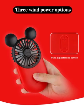 Noul Handheld Fan Elev Dormitor Ventilator Electric Mic Drăguț Mini Ventilator Fata Portabil Acasă Și Încărcare Fan
