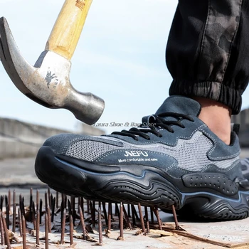 Adidași bărbați Încălțăminte de protecție Cizme pentru Bărbați Respirabil Lucru de Pantofi Pentru Bărbați Izolate Cizme Ușoare Pantofi Casual Noi Încălțăminte