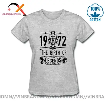 2020 Epocă naștere o Legende 1972 tricou femei 40 50-a Aniversare Cadou de Ziua Retro Tee de Moda Bumbac T-Shirt