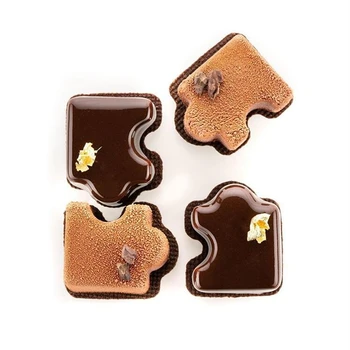 20 Cavitatea Puzzle Mucegai Silicon Pentru Copt Tort de Ciocolata Mucegai DIY Mousse Desert Instrumente