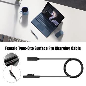 USB Type-C de sex Feminin PD Cablu de Încărcare de Tip C, Rapid de Încărcare Cablu pentru Microsoft Surface Pro 7/6/5/4/3
