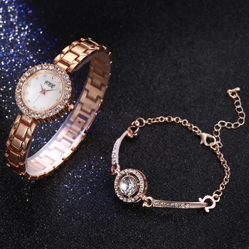 Femei Ceasuri Brățară Set de Lux din Oțel Inoxidabil Încheietura Ceasuri Pentru Cadou de Ziua Îndrăgostiților Relogio Feminino Reloj Mujer