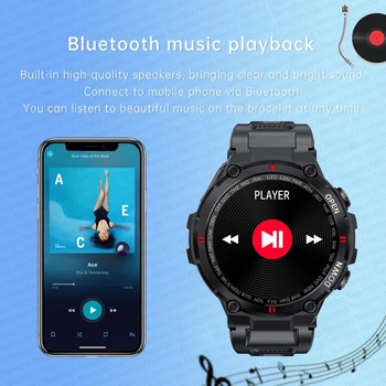 GEJIAN 2021 Nou Ceas Inteligent Bărbați smartwatch Bărbați ecran Complet tactil Tensiunii Arteriale Monitor de Ritm Cardiac Bluetooth Sun Music Player