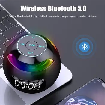 Mini Difuzor Bluetooth Wireless Bluetooth Sunet Caseta Cu LED-uri de Afișare Ceas Deșteptător Hifi TF Card MP3 Music Play