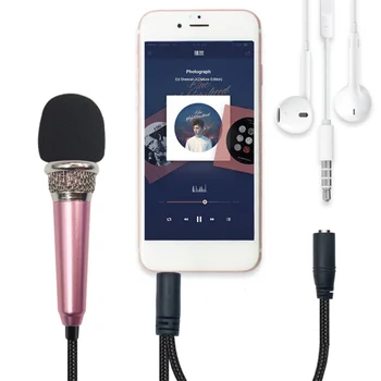 3.5 mm Stereo Mini Microfon de Înregistrare Cânte Bar, KTV Karaoke Mici Audio Mike Studio PC Laptop Portabil Microfon Pentru IPhone