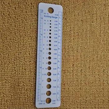10 x Tricotat Ecartament Riglă de Plastic, Ac de Tricotat Dimensiune Ecartament Conducător Inci/cm de Țesut Instrumente de Tricotat Ac Instrument(16 X 4 cm)